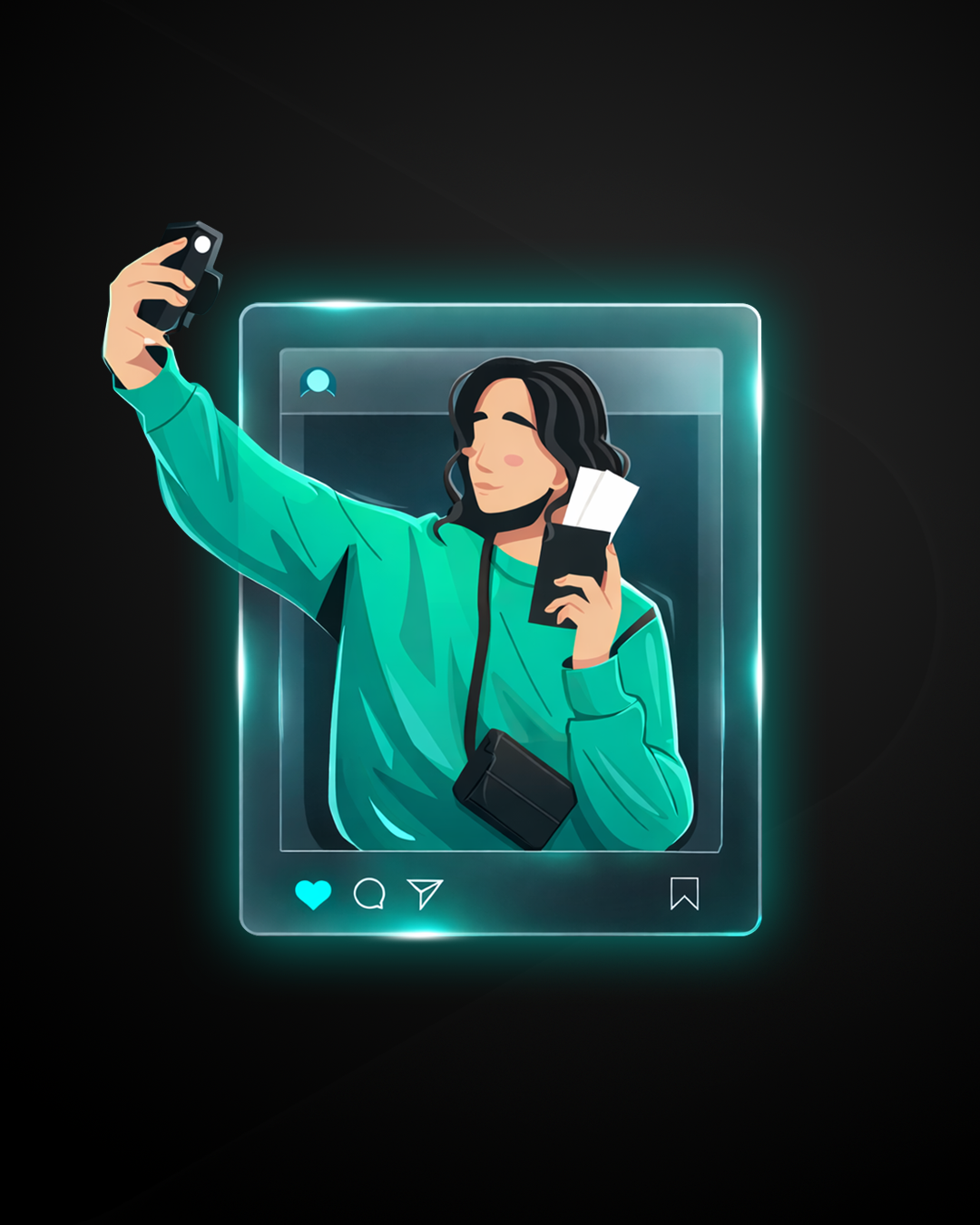 Influencer filming an action shot